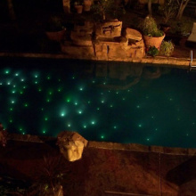 Conversión de luz de piscina de fibra óptica a led