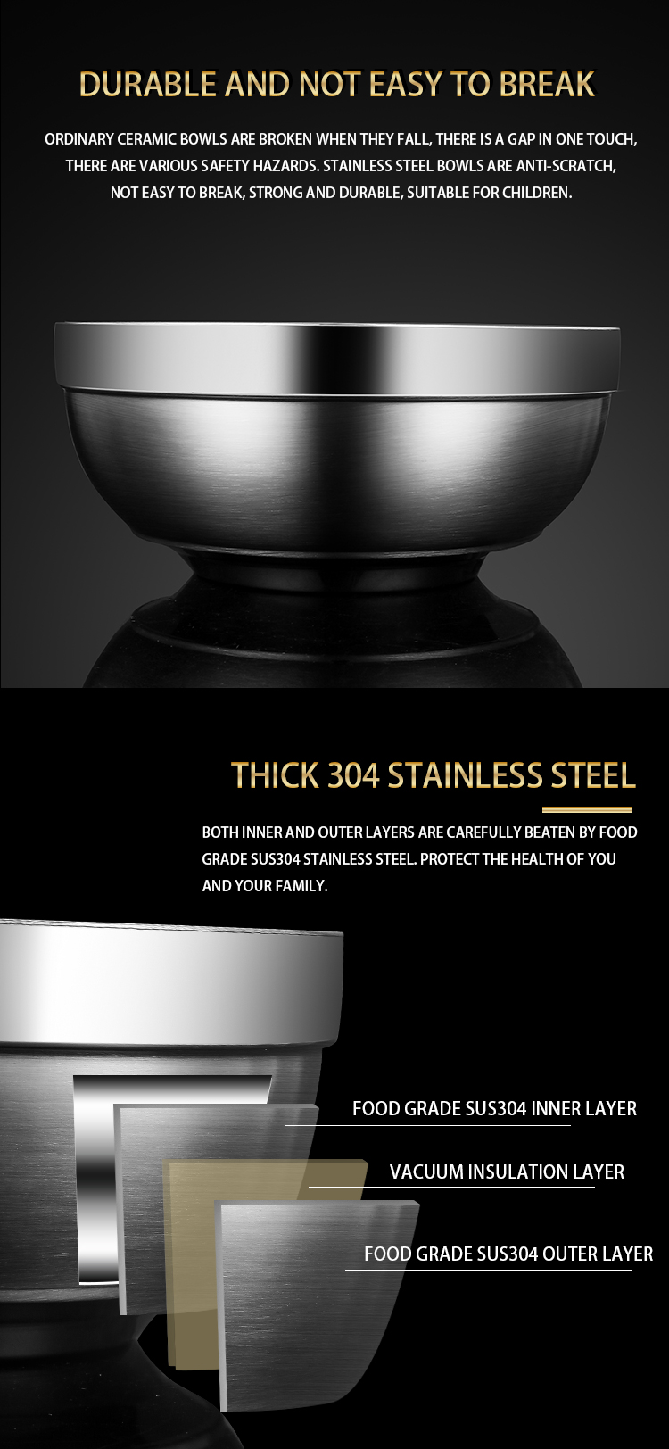 304 Steel Rice Bowl 