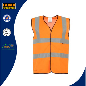 Veste de protection réfléchissante Hi Vis en orange / jaune fluorescent