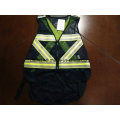 Safety Vest Black Colour with Reflective Caution Band 100%Polyester