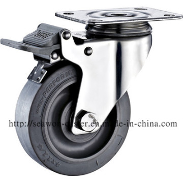 Stainless Steel Series - TPR Caster (Flat Rim)