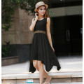 OEM Service Cheap Casual Simple Korean Long Dress Chiffon (50219)