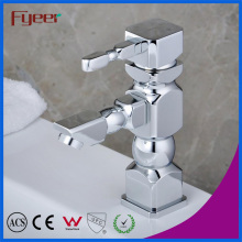 Fyeer Design Original Geometria Estilo Simples Individualidade Chromado Lavatório Faucet Dissipador Misturador Wasserhahn