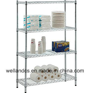 4 Tiers Adjustable Metal Steel Storage Rack Fabricante