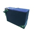 High quality blue Velvet cloth paper gift box