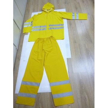 Costumes de pluie jaune avec bande réfléchissante (DFRS16002)