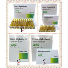 600mg/2ml Antiparasitic Quinine Dihydrochloride Injection