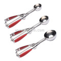 Stainless Steel Ice Cream Scoop with Silicone Grips