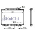 438 Radiateur de refroidissement pour Mercedes Benz 380SE 420SEL