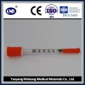 Jeringa de insulina desechable médica, con aguja (0.3ml), con Ce &amp; ISO aprobado