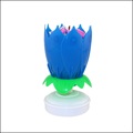 Flower Birthday Party Music Candle