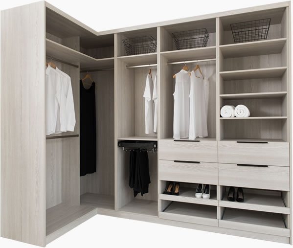 luxury wooden walk in closet furniture