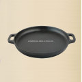 Enamel Cast Iron Griddle Pan with LFGB Certificate