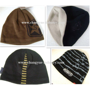 Chapeau d'hiver acrylique tricot jacquard OEM