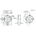 Carcasa impulsor plástico DC20070 ventilador de aluminio de 200X200X70mm