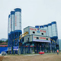 JS fixed HZS180 concrete batching plant view