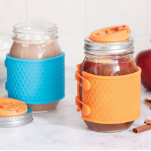 Collapsible Silicone Mason Jar Sleeve Cover