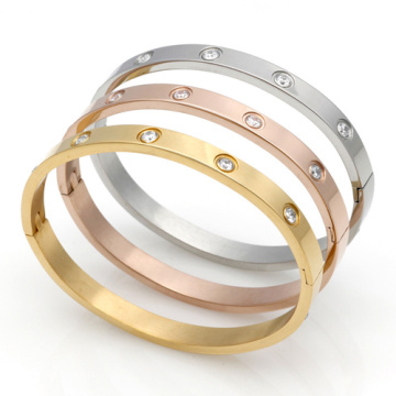 18K Gold vergoldet Fashion Marke Schmuck Liebe Carter Armbänder Bangles 316 Titan paar Armband