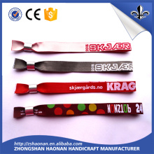 Feito amizade colorida tela poliéster personalizados tecido pulseiras/tecido Thread pulseira/tecido Thread pulseira