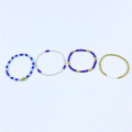 smiley face glass beads in 4-piece package