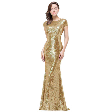 Women Sequins Prom Bridesmaid Dress