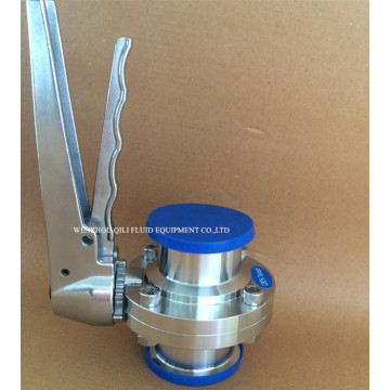 Stainless Steel Clamped Sanitary Butterfly Valve Customized