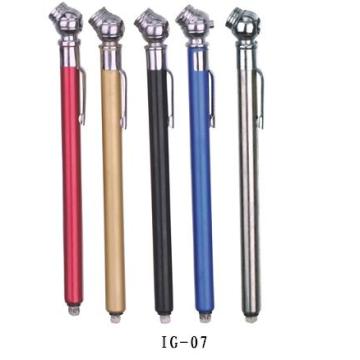 Pencil type tire pressure gauge