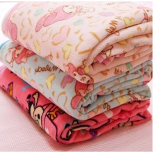 Children Coral Fleece Bedding Set: Cartoon Blanket and Pillowcase