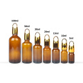 Bouteille d&#39;huile essentielle en verre ambre 10 ml avec compte-gouttes