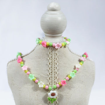 Girls' Spring Flower Necklace Set