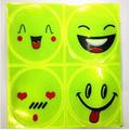 PVC Reflective Smiling Faces Safety Customized Reflective Sticker