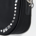 Rivet decorative black saddle bag