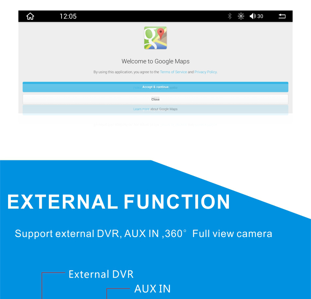 Android Range Rover 1316 external supported function