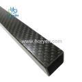 Tubo rectangular de fibra de carbono de 3k 30 mm x 30 mm