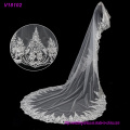 China Factory Broderie en dentelle nuptiale voiles de mariage avec des peignes