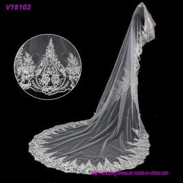 Hot Sell Voil de mariée voiles de cathédrale Voile de mariage longue Accessoires de mariage Haute qualité