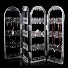 Brincos de jóias de plástico transparente suporte para suporte