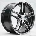 Black industrial alloy wheel