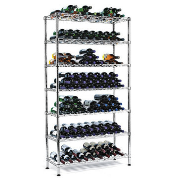 Adjustable Vertical Wrought Iron Wine Bottle Rack Holder, NSF Approval