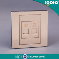 Igoto British Standard escovado alumínio Rj11 + RJ45 tomada de tomada de parede