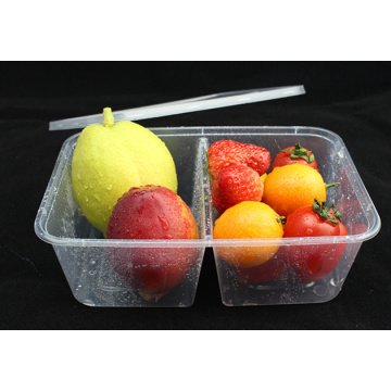 Disposable 2 Compartment Microwave Plastic Food Container for Food Take Away