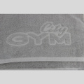 Double Loop Gray Jacquard Bath Towel