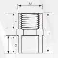 DIN PN16 Abastecimento de água Upvc Feminino Soquete Latão