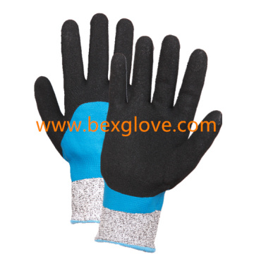 Double Nitrile Coated, Sandy Finish, Cut Resistant Glove