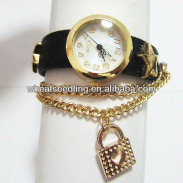 2013 Latest Leather Bracelet Jewelry Watches For Woman WW27