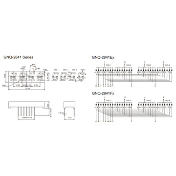 0,28 Zoll 4 Digit 7 Segmentanzeige (GNS-2841Ex-Fx)