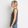 Women's Sleeveless Round Neck Pure Color Casual Shirts