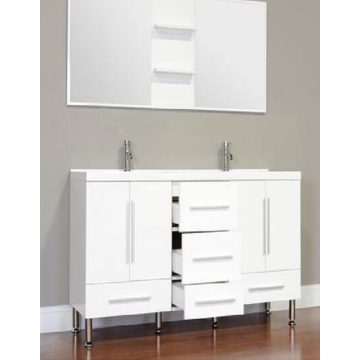 White Unit Bathroom Vanity Cabinet