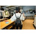 Fashionable rivet soft leather shoulder backpack