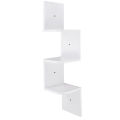 White Wall Mount Organizer 3 Tier Corner Shelf